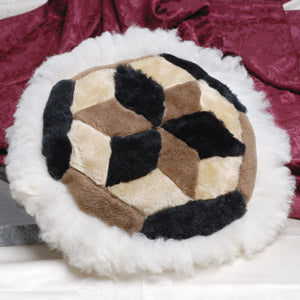 Wool Pillow - Star Pattern, 15" Diameter