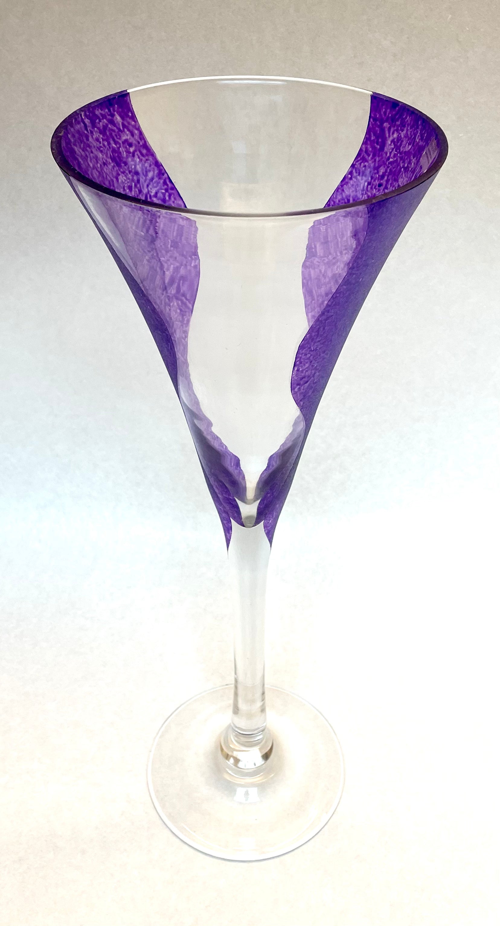 Glass Tumbler - Wavy Indigo Series, 20 inches Tall