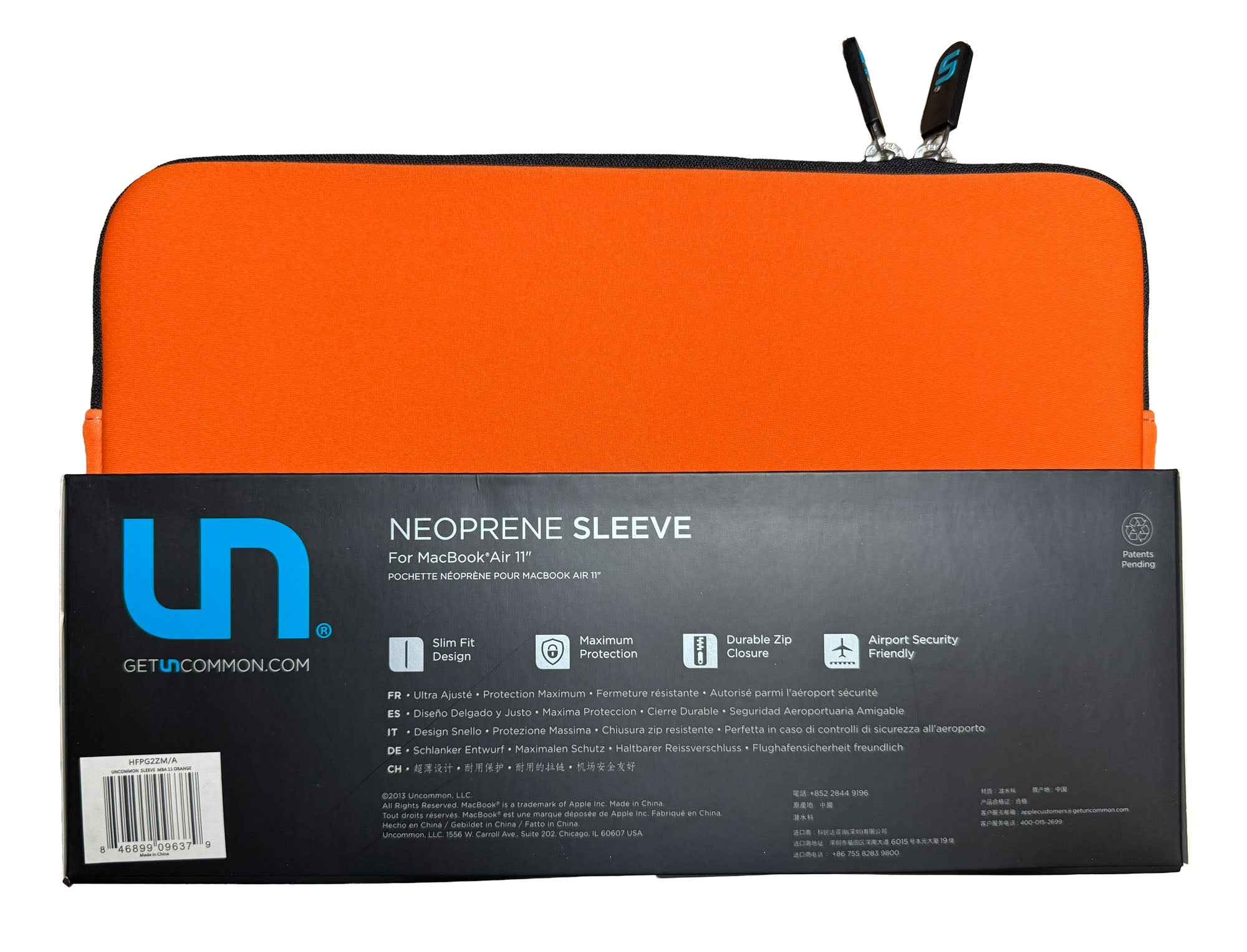 Orange MacBook Air 11" Neoprene Sleeve