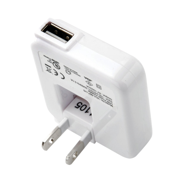 USB Mains plug charger US - White