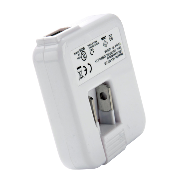 USB Mains plug charger US - White