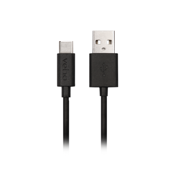 Veho USB-A to USB-C™ Charge and Sync Cable – 0.2m/0.7ft