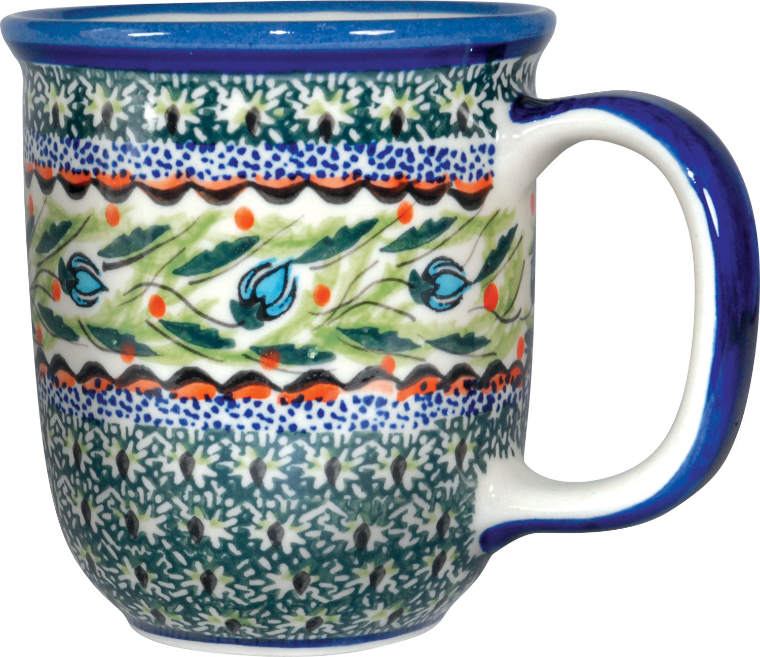 Polish Pottery 12oz Mug - Unique Design # A122