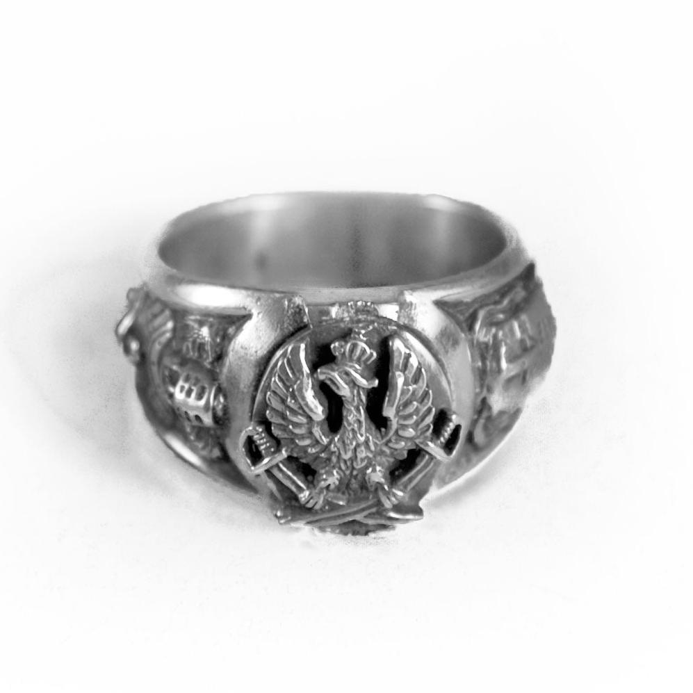 925pf Silver Polish Eagle Ring