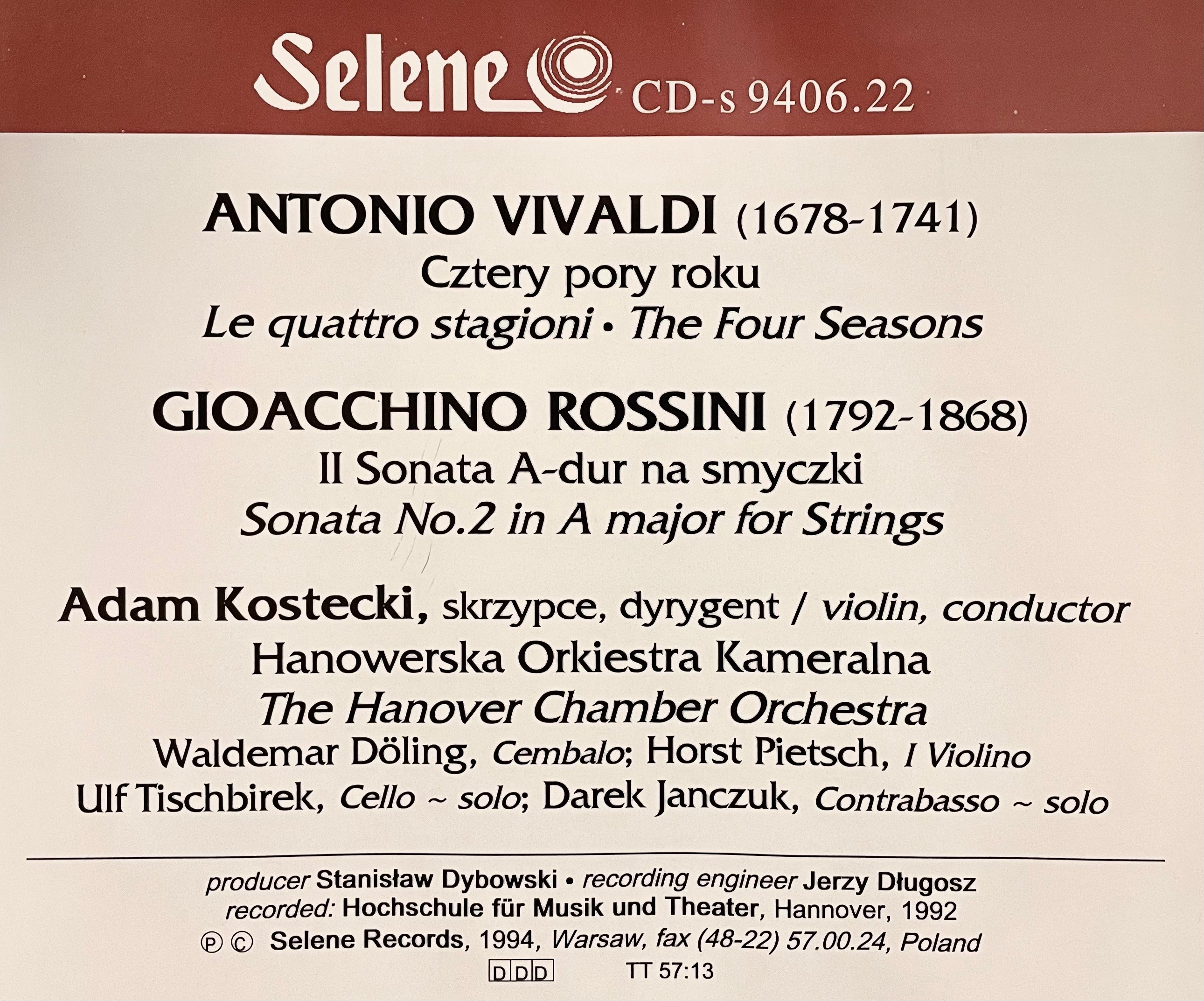 Vivaldi | Rossini - Adam Kostecki