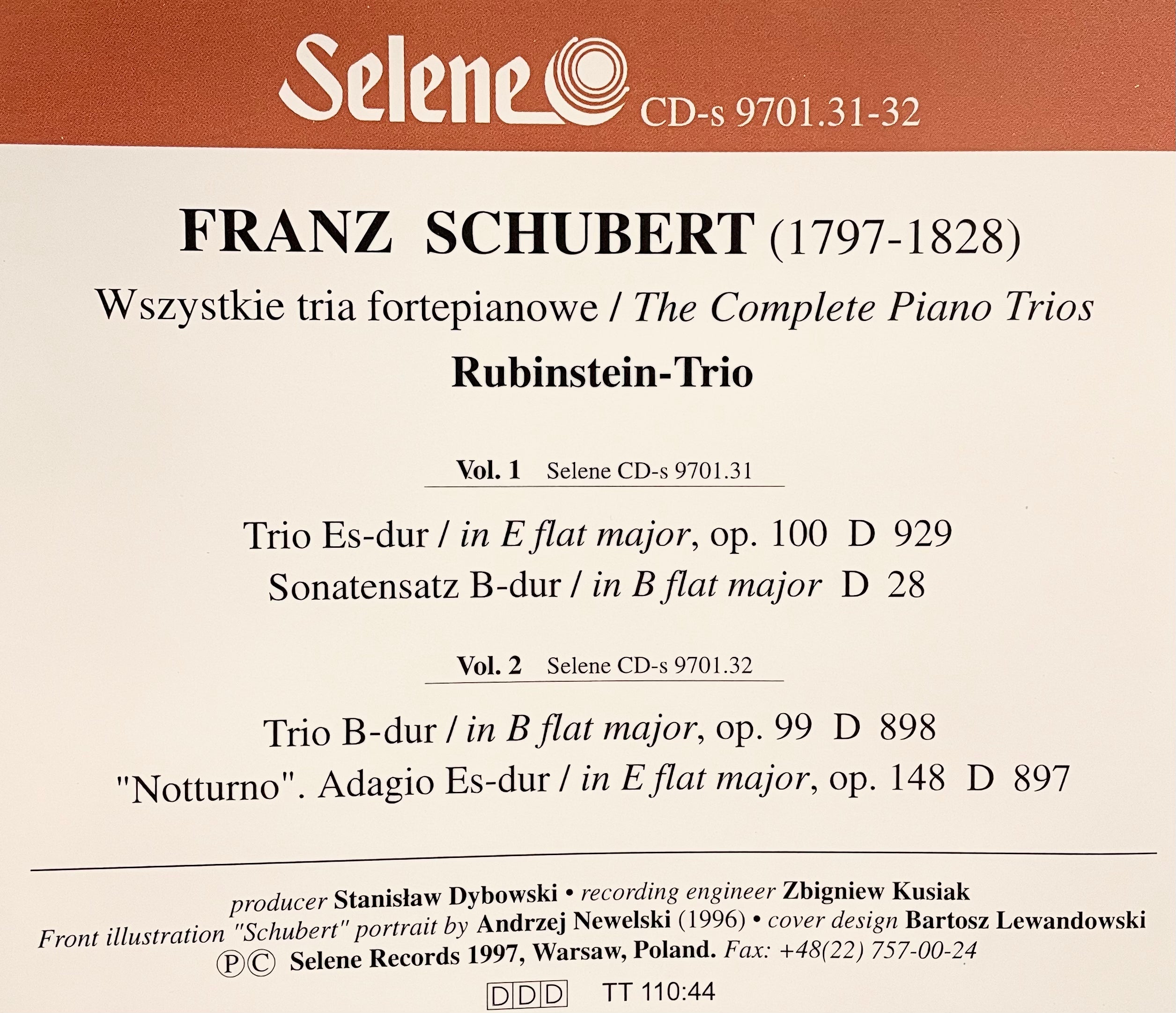 Franz Shubert - Rubinstein Trio