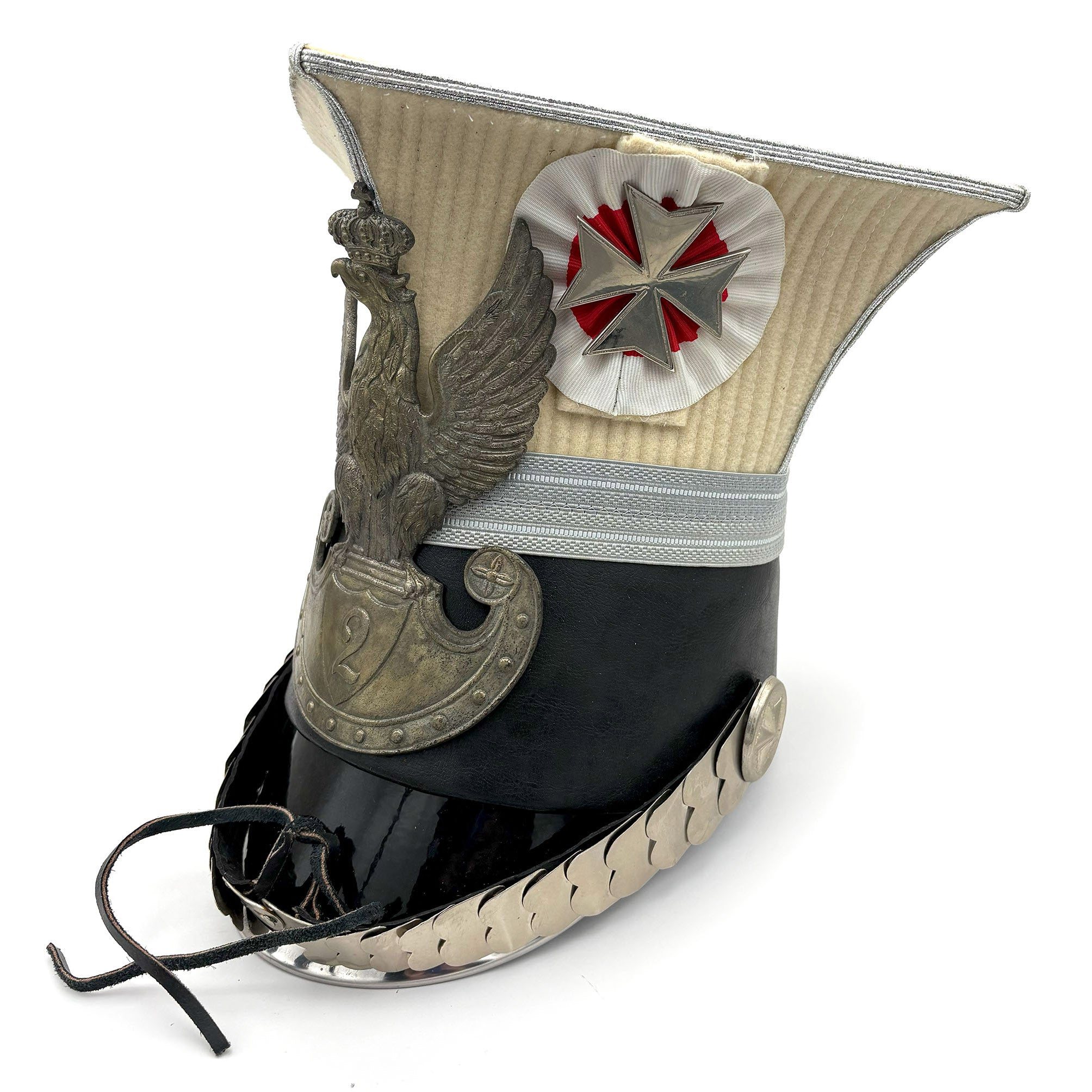 White Czapka with Eagle Insignia of the 2nd Uhlan Regiment, Kingdom of Poland