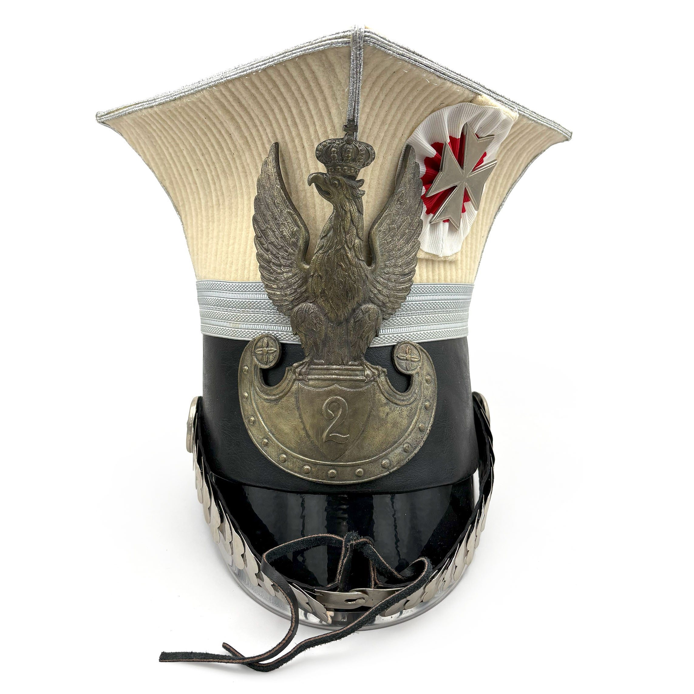 White Czapka with Eagle Insignia of the 2nd Uhlan Regiment, Kingdom of Poland