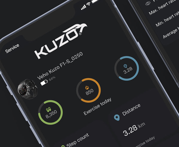 Kuzo Sports Smart Watch - F 1 S Black