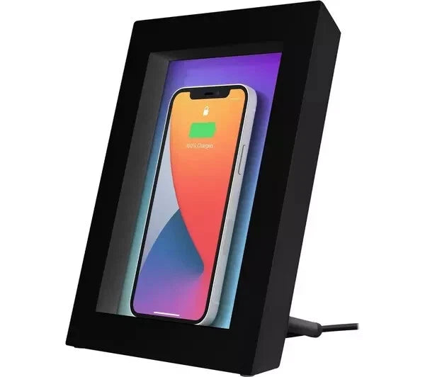 Twelve South PowerPic Wireless Charger Dock Picture Frame Black 12-1809
