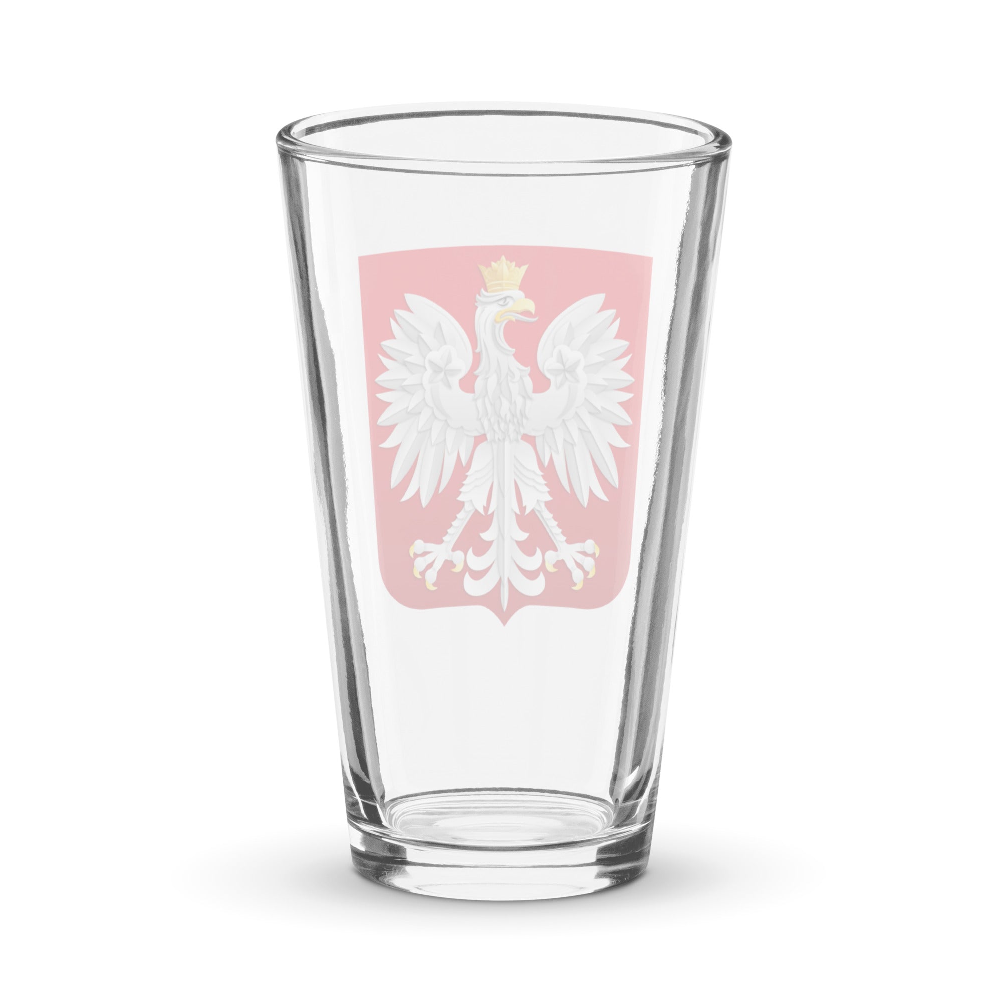 White Eagle on Shield Shaker Pint Glass