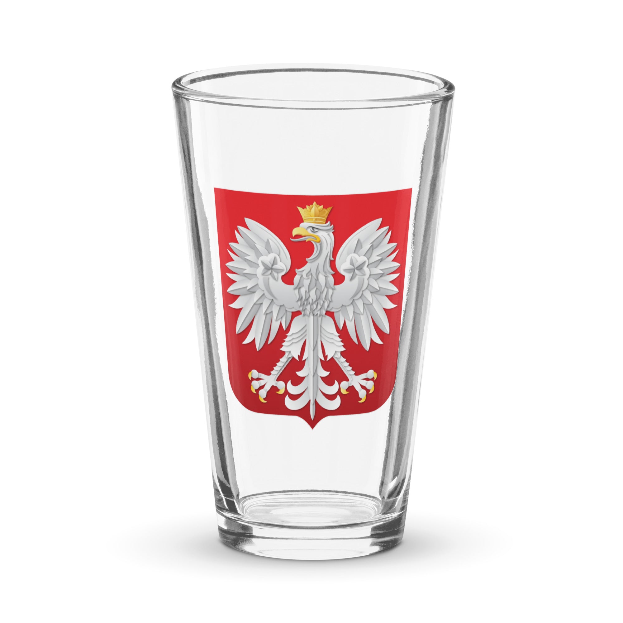 White Eagle on Shield Shaker Pint Glass