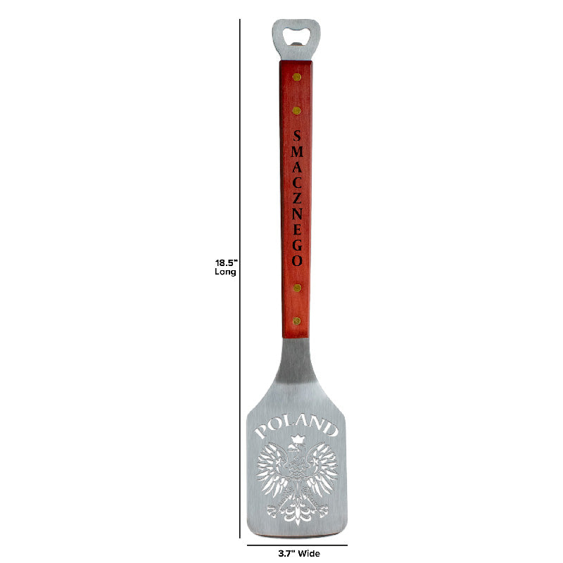 Laser cut Polish Eagle Wooden Spatula 18.5 inches-Stainless Steel