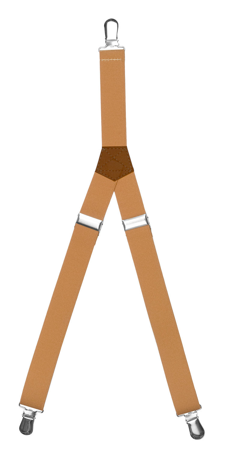 Solid Kid's Clip Suspenders - Orange