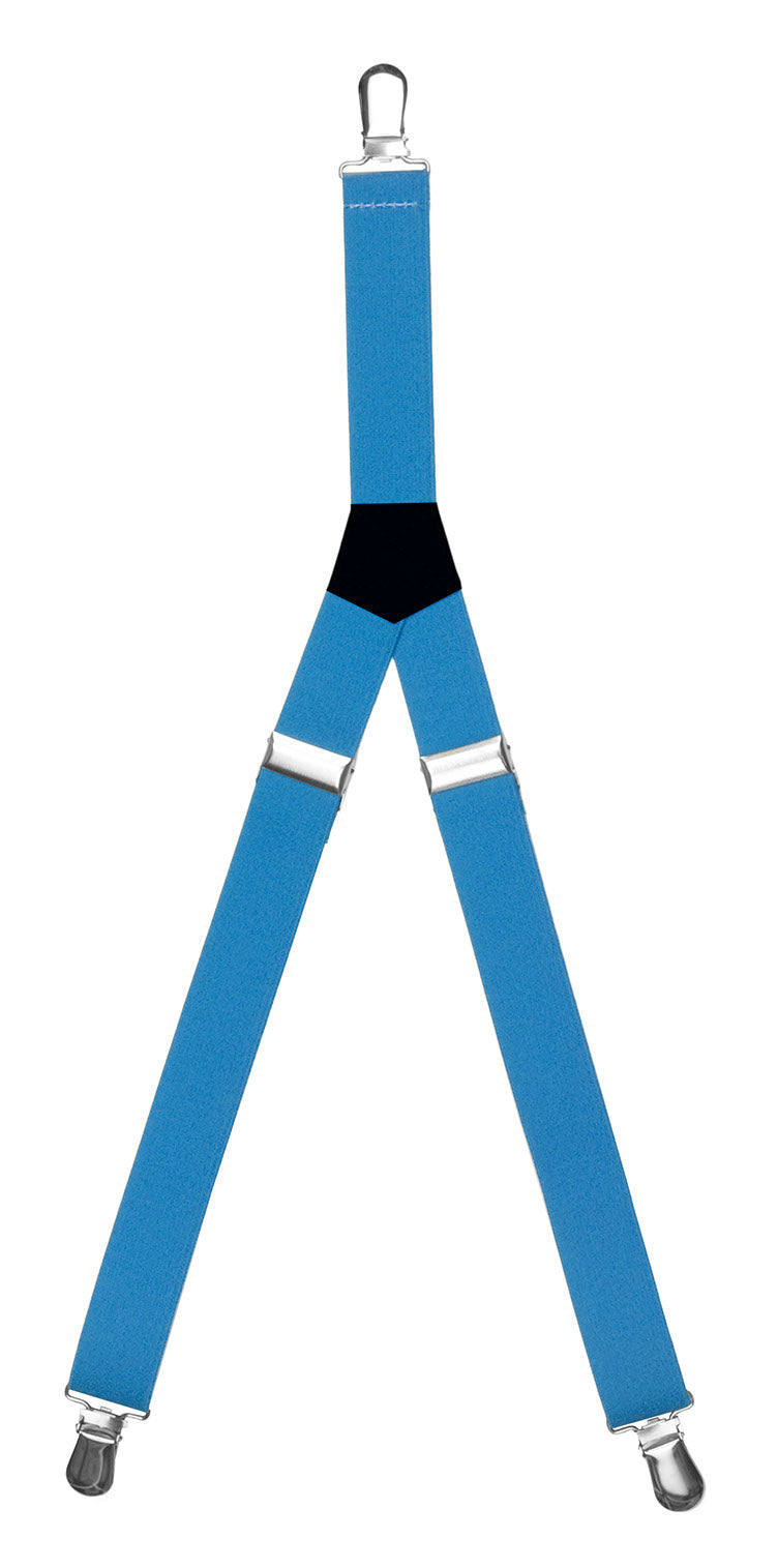 Solid Kid's Clip Suspenders - Sky Blue
