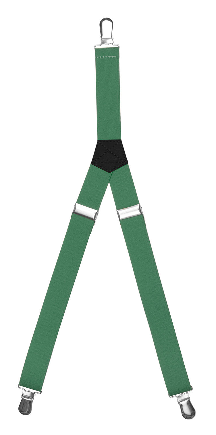 Solid Kid's Clip Suspenders - Cedar Green
