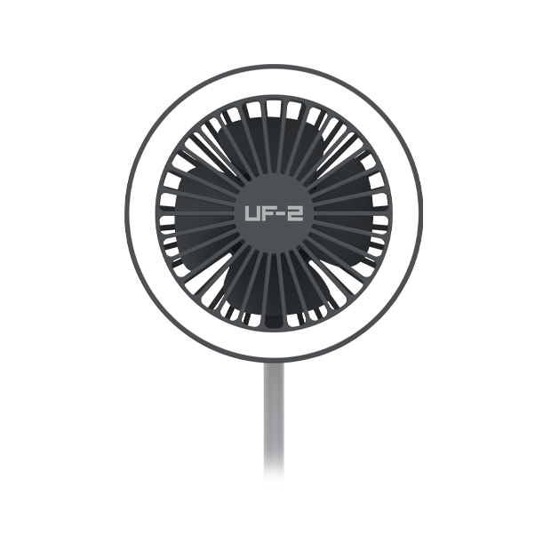 Veho UF-2 3-in-1 USB Desktop USB Fan, Smartphone Charger & LED Lamp