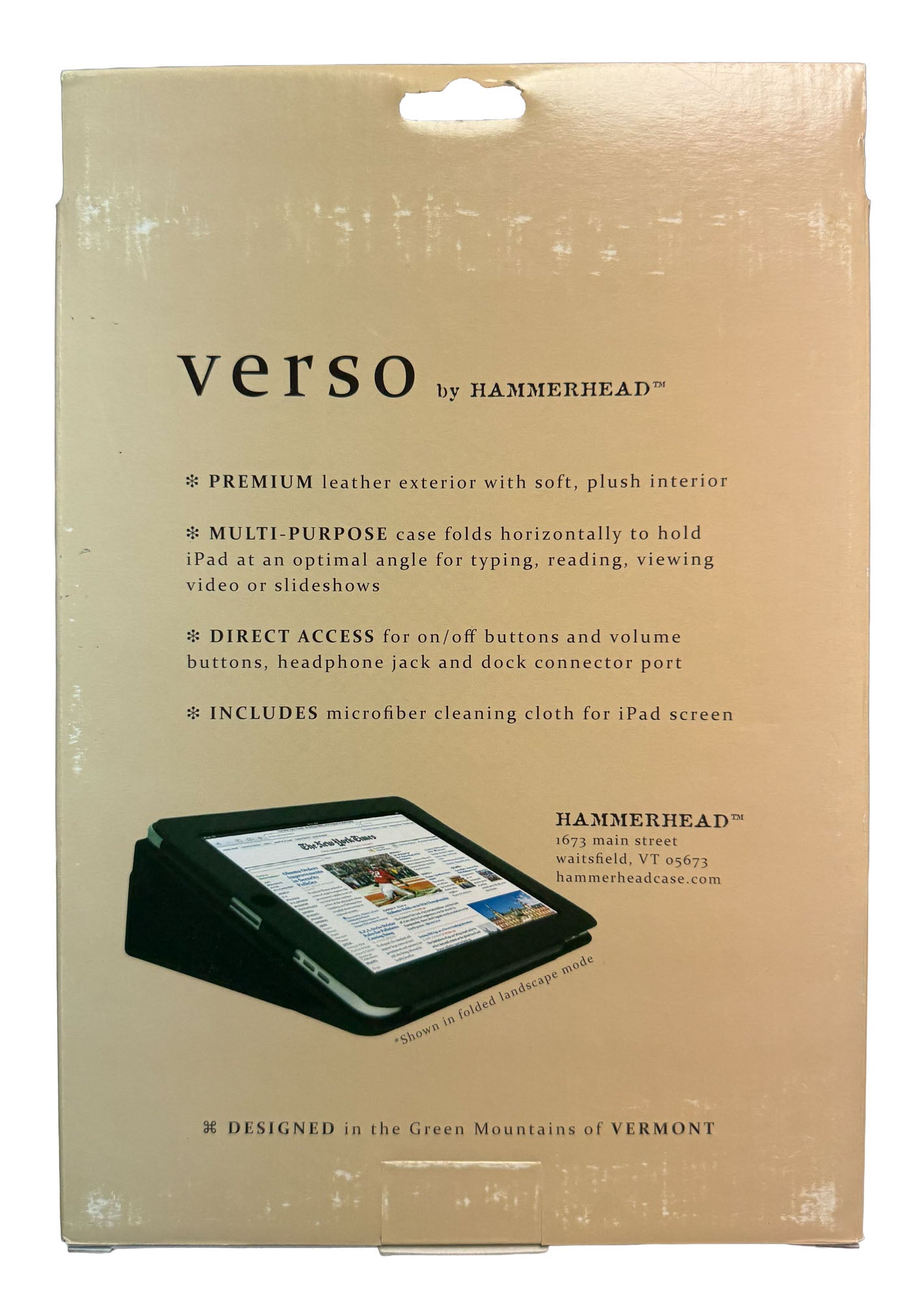 Verso by Hammerhead Premium Leather case for iPad