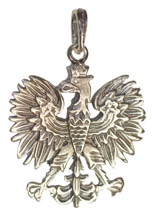 14k Gold or 925 Silver Contemporary Eagle Pendant Two-sides