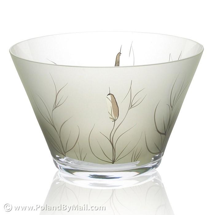 Glass Bowl - Cat-tail Series, 9 inches Wide