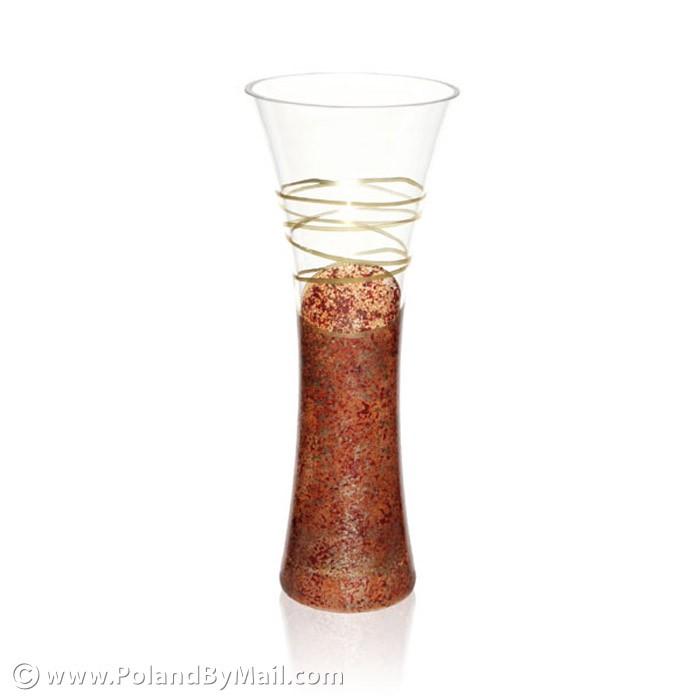 Glass Vase - Sponge Series, 9 inches Tall