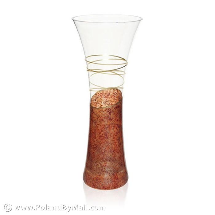 Glass Vase - Sponge Series, 13 inches Tall