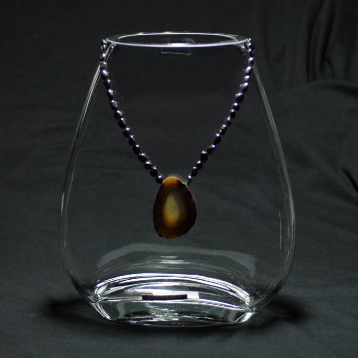 Glass Vase - Agate & Oxide Stone Series, 11 inches Tall