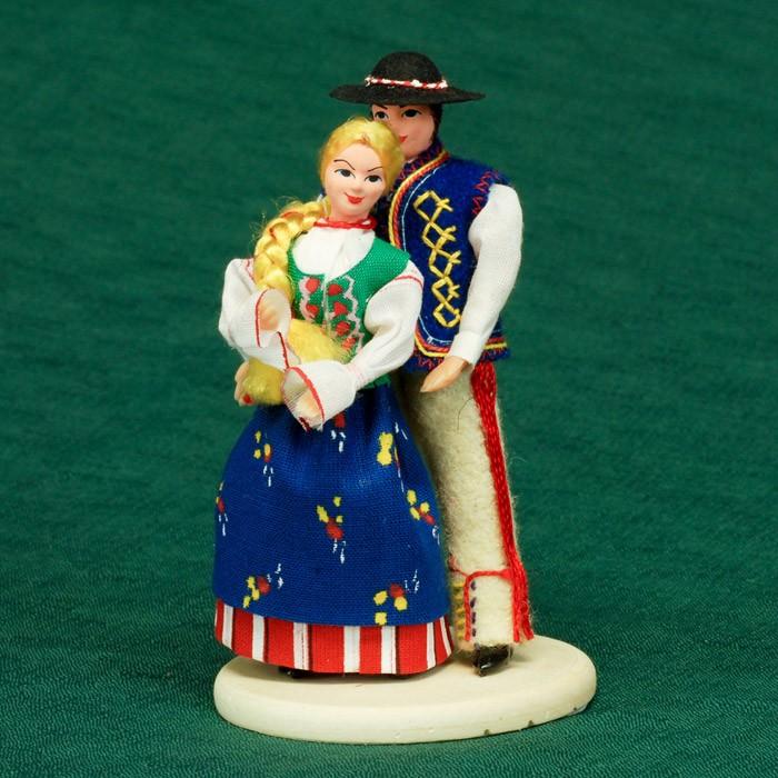 Folk Doll - Szczawnica, Couple 5.25 inches