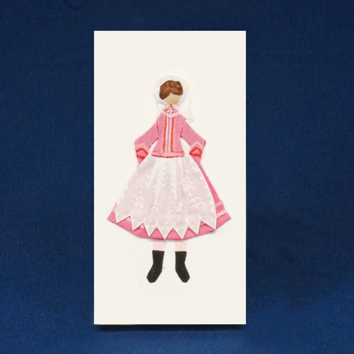 Cloth Figure Greeting Card - Rzeszow, Female