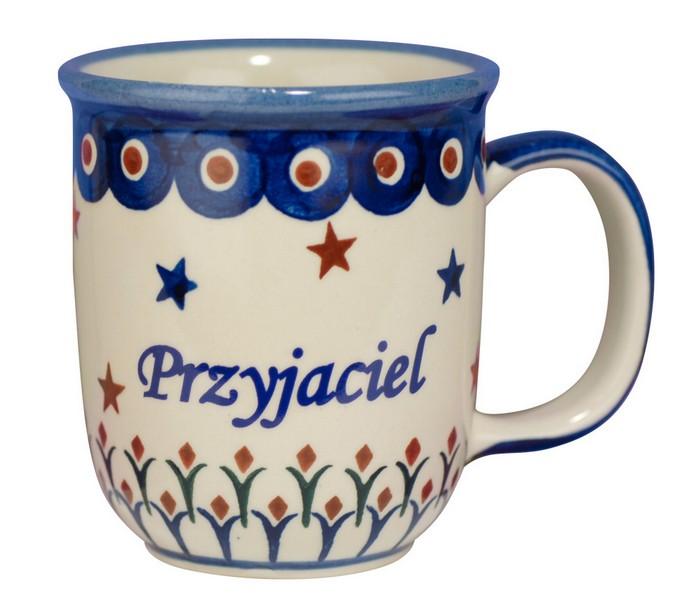 New Polish Pottery 12oz Mug - PRZYJACIEL, FRIEND (M)