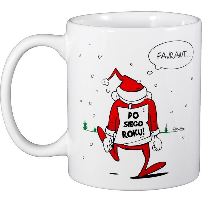 Ceramic Polish Funny Mug - Happy New Years from Santa 10oz