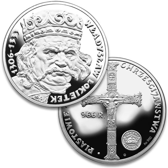 925pf Silver Medal - Piast Dynasty, King Wladyslaw Lokietek