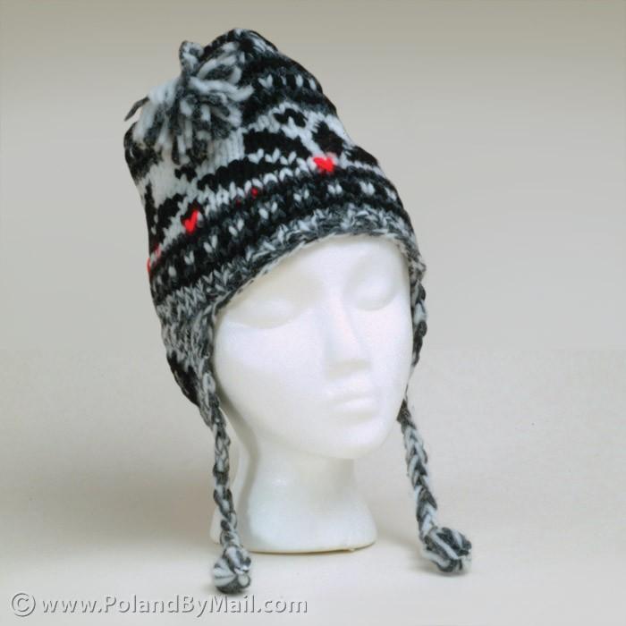 Highlander Winter Hat - Knitted Wool, Gray