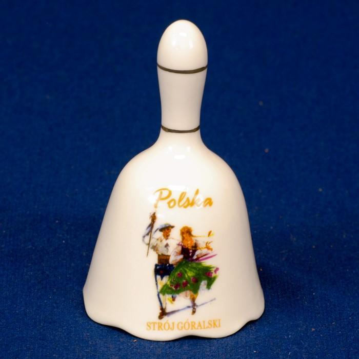 Porcelain Hand Bell - Highlander Dancers