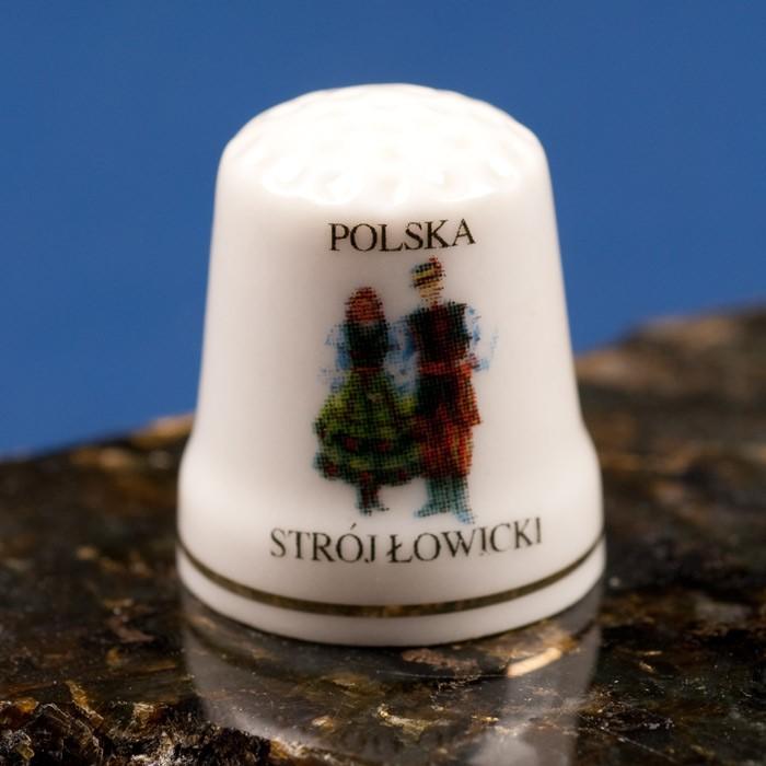 Ceramic Thimble - Lowicz Dancers