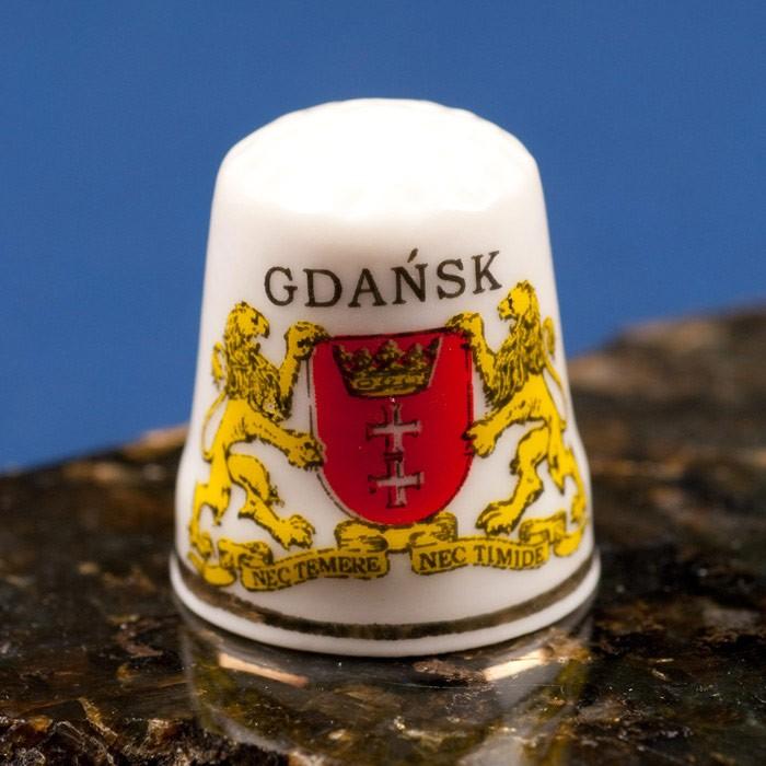Ceramic Thimble - Gdansk City Crest