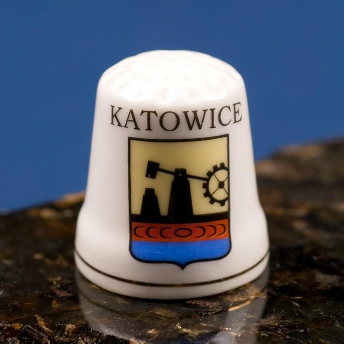 Ceramic Thimble - Katowice City Crest