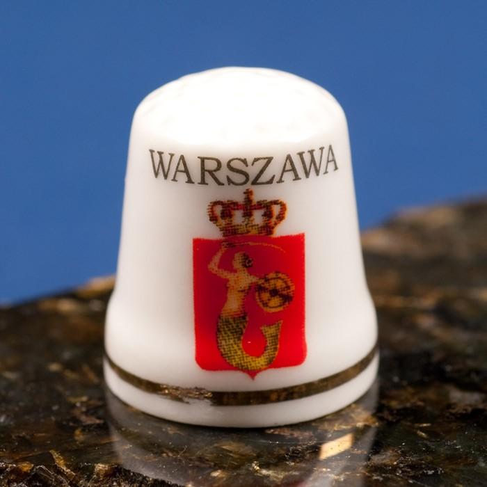 Ceramic Thimble - Warsaw City Crest