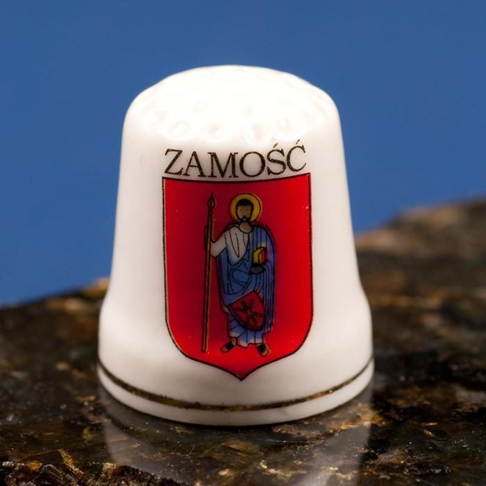 Ceramic Thimble - Zamosc City Crest