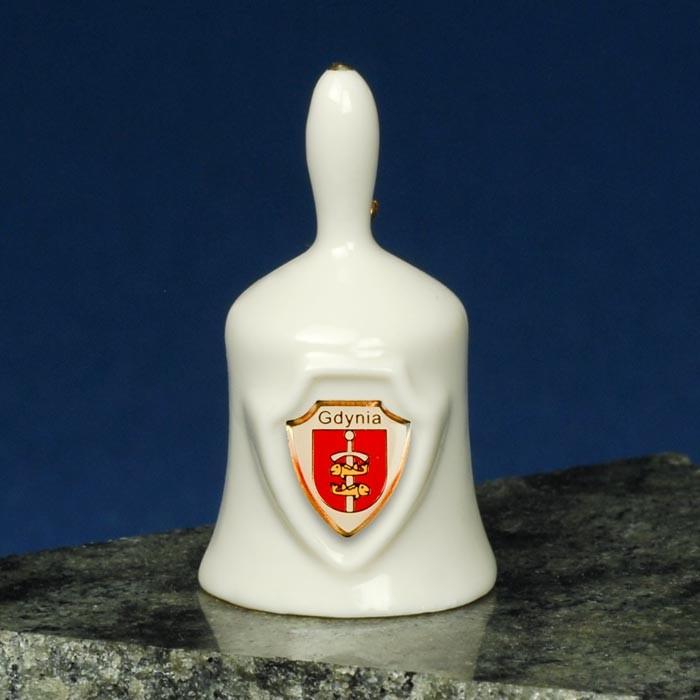 Ceramic Mini Hand Bell - GDYNIA Shield