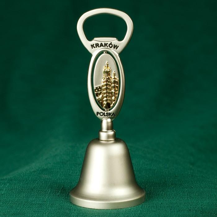 Metal Hand Bell Bottle Opener - Krakow, Mary's Church