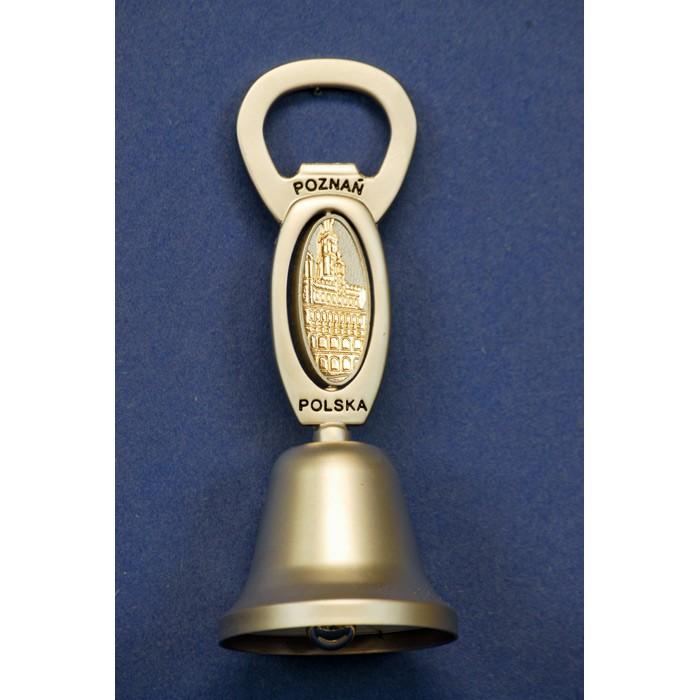 Metal Hand Bell Bottle Opener - Poznan, City Hall