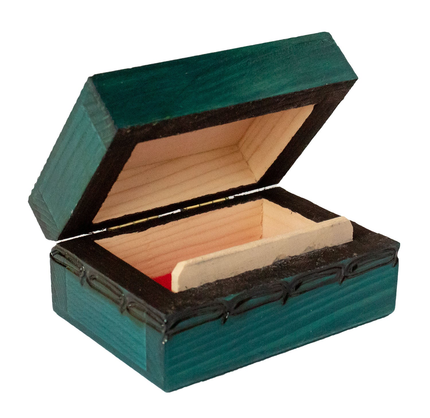 Wooden Box - Floral Design Rectangular 3x2