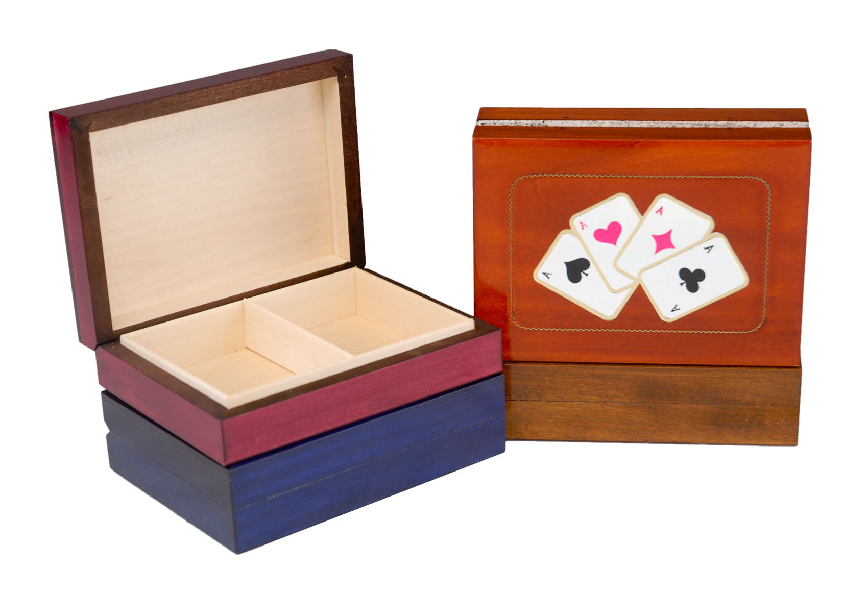 Wooden Card Box - Aces Wild