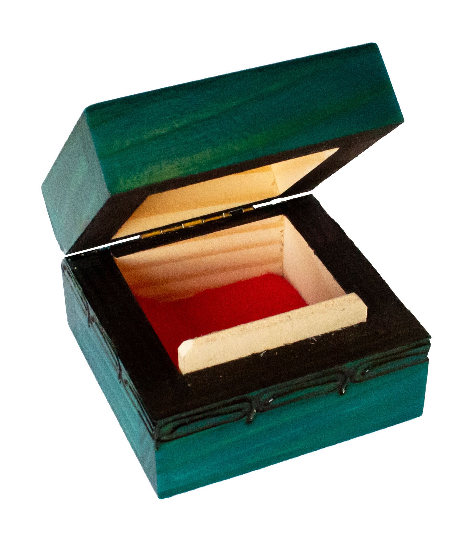 Wooden Box - Floral Design, Square 2x2