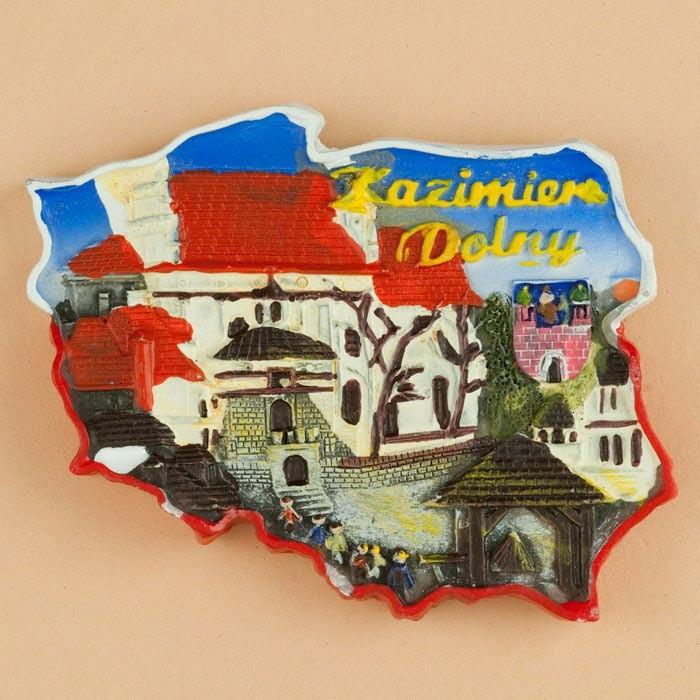 Poland Map Magnet - Krakow, Cloth Hall