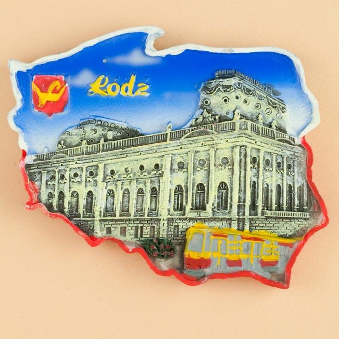 Poland Map Magnet - Lodz, Poznanski Palace