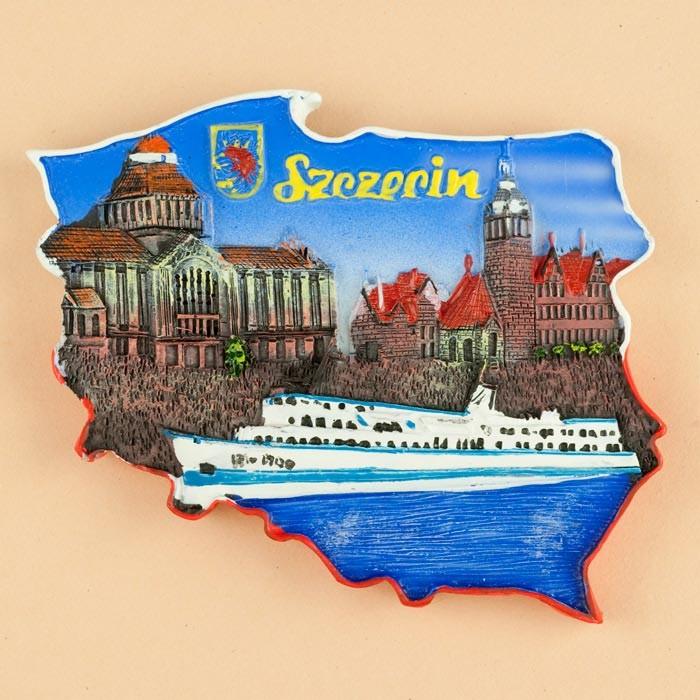 Poland Map Magnet - Szczecin, Museum