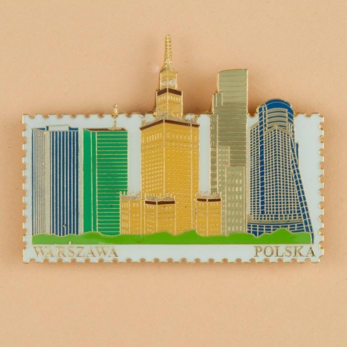 Metal Stamp Magnet - Warsaw, PKiN Building