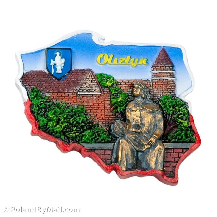 Poland Map Magnet - Olsztyn, Copernicus & Museum